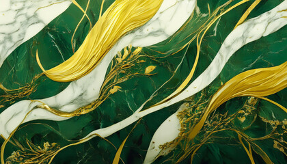 summary green marble with yellow and white vegetation heritage