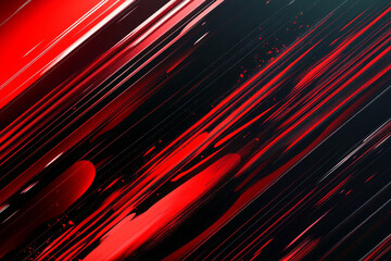 A dynamic red and black abstract background with bold streaks, splattered textures, and high-contrast gradients. A powerful, intense, and dramatic composition, ideal for action-packed designs.
