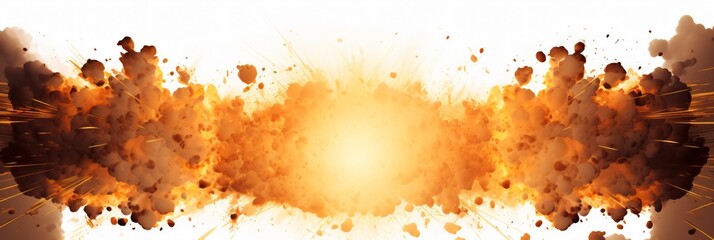 Explosion Border Isolated on Transparent Background