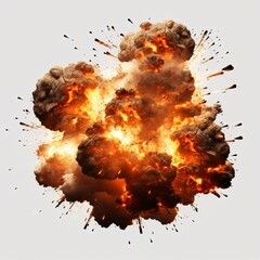 Explosions on Transparent Background