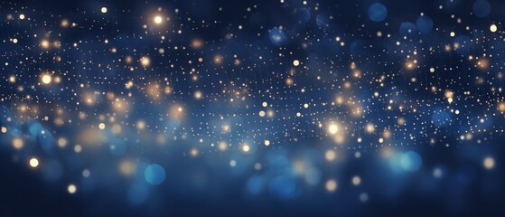Night Sky Fairy Lights Abstract Blue