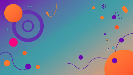 Fototapeta premium Colorful abstract circles create a vibrant vector design
