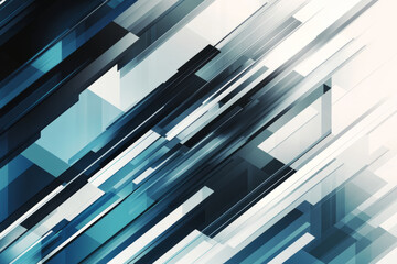 Obraz premium A geometric abstract background with a sophisticated mix of blue, gray, and white. Sharp polygonal shapes, futuristic gradients, and a clean, corporate aesthetic. Ideal for business presentations and