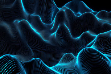 A high-contrast black and electric blue abstract background with jagged lines, glowing edges, and digital-inspired patterns. A bold and futuristic design ideal for tech-focused projects.