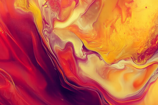 A glowing red and yellow fire-inspired abstract background with fluid lava-like textures and dynamic energy. A strong and powerful design.