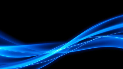 Blue smoke waves create an abstract, flowing design