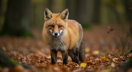 Curious Red Fox in the Forest