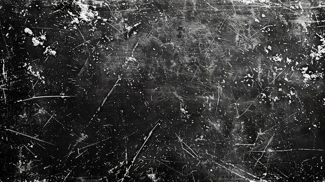 Abstract grunge black background with dust and scratches, high-resolution distressed texture for vintage design. Dark textured surface with aged effect, ideal for fashion photography, artistic wallpap