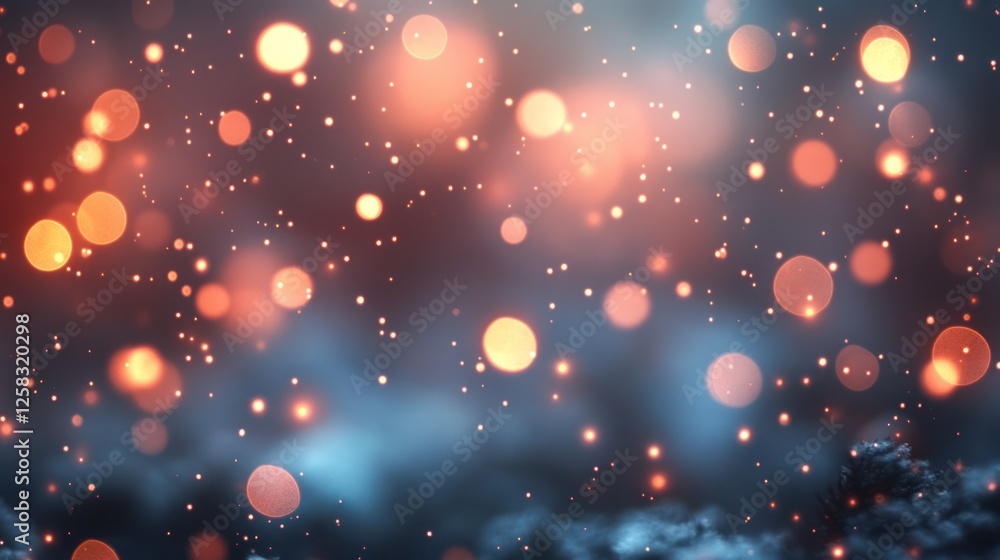 Aufkleber a mesmerizing background of glowing orbs and shimmering lights, creating an enchanting atmosphere pe