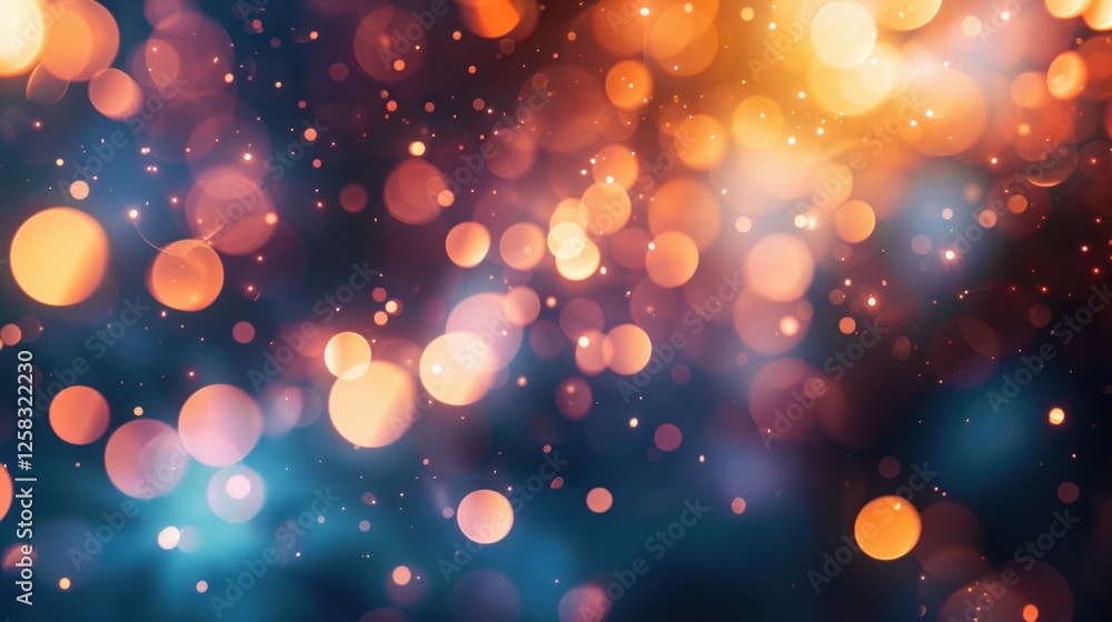 Poster a mesmerizing display of colorful bokeh lights creating a vibrant and dreamy atmosphere, perfect for
