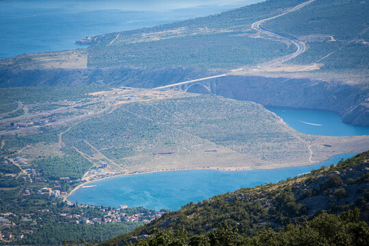Maslinica Bridge in Croatia near Zadar City