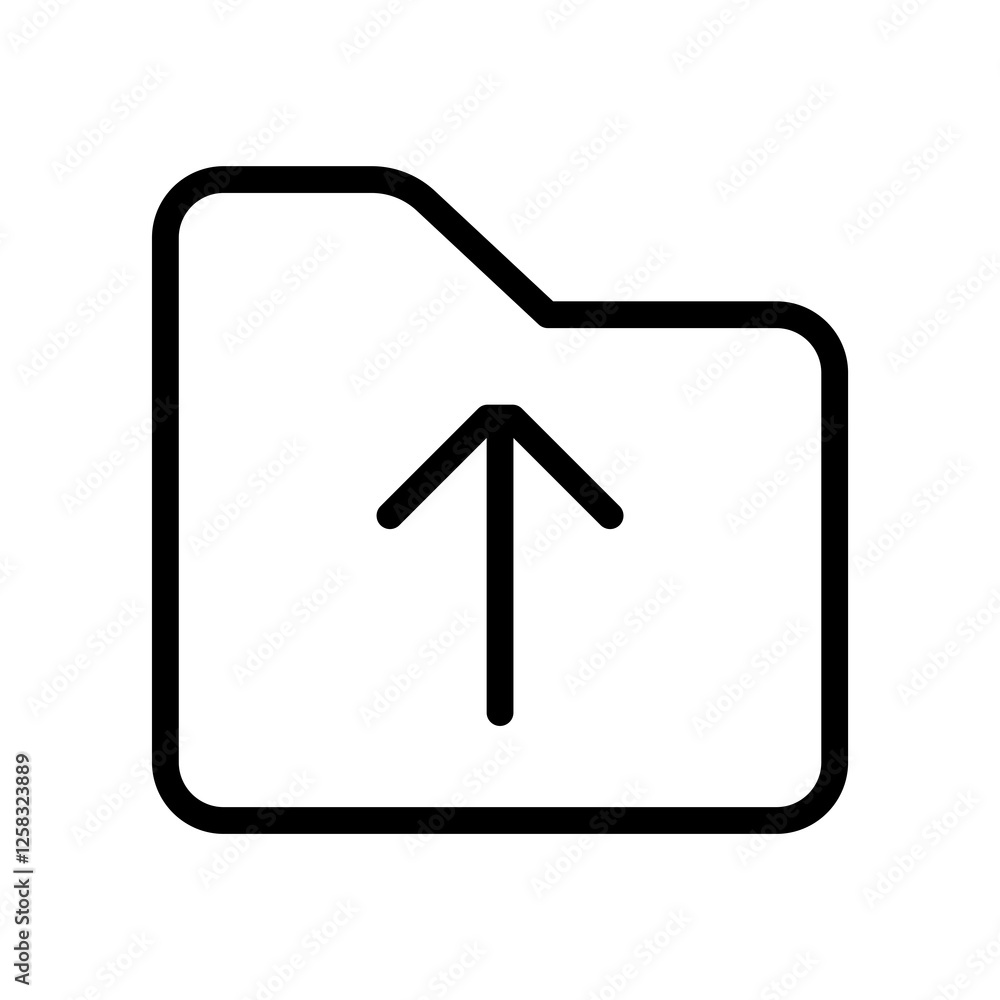 Poster folder arrow up vector icon