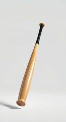 Naklejka premium Wooden Baseball Bat in Motion