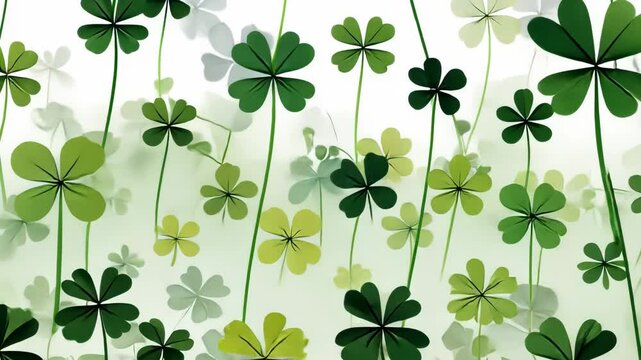 Seamless Clover Pattern Vector Illustration for St Patrick Day Decor