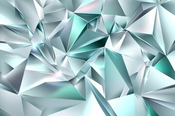 Fototapeta premium A modern abstract background with cool gray, silver, and teal tones, featuring sharp geometric patterns and sleek gradients. Ideal for corporate branding and technology-themed visuals.