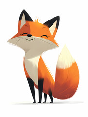 Obraz premium Smiling Cartoon Fox