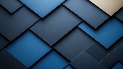 Fototapeta premium Abstract minimalist wallpaper with minimalistic rectangles and lines on Blue background. Featuring white space in the center for text, ideal for design templates and modern banners.