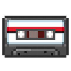 レトロでかわいいカセットテープのドット絵アイコン