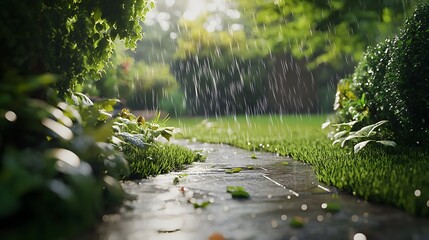 Tranquil Rainy Landscape