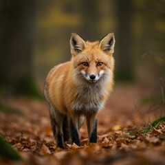 Curious Red Fox in the Forest