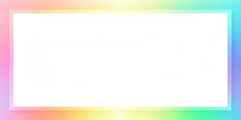 Fototapeta premium Pastel Rainbow Border Frame for Presentations and Designs