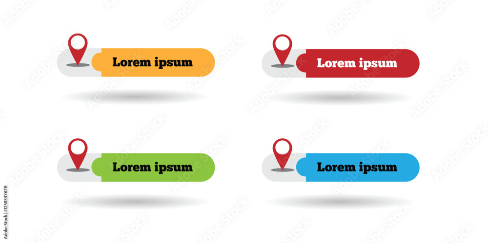 Fototapete location markers with place for text. graphic design elements and resources concept vector art