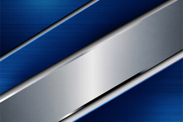 A sleek dark blue and silver abstract background with polished, metallic textures and smooth gradients. Ideal for corporate branding, tech, or modern design applications.