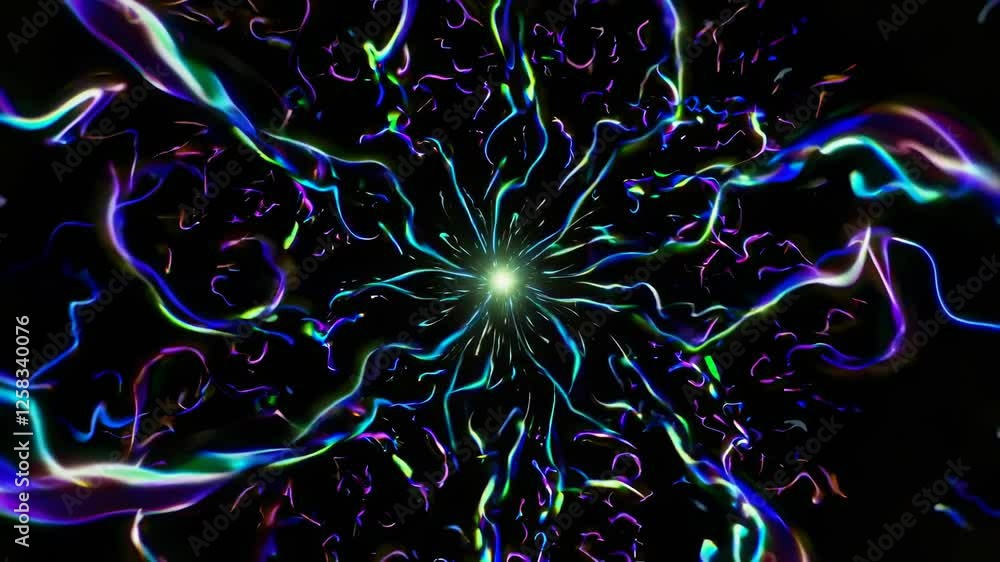 Poster colorful abstract patterns create dynamic motion in mesmerizing visual display