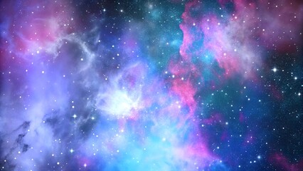 Fototapeta premium Nebula explosion with vibrant cosmic colors sw