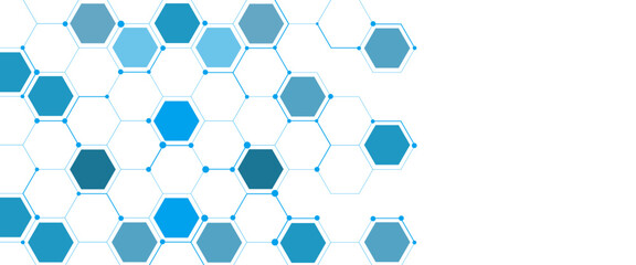 Vector hexagons pattern geometric abstract  technology on a white background.
