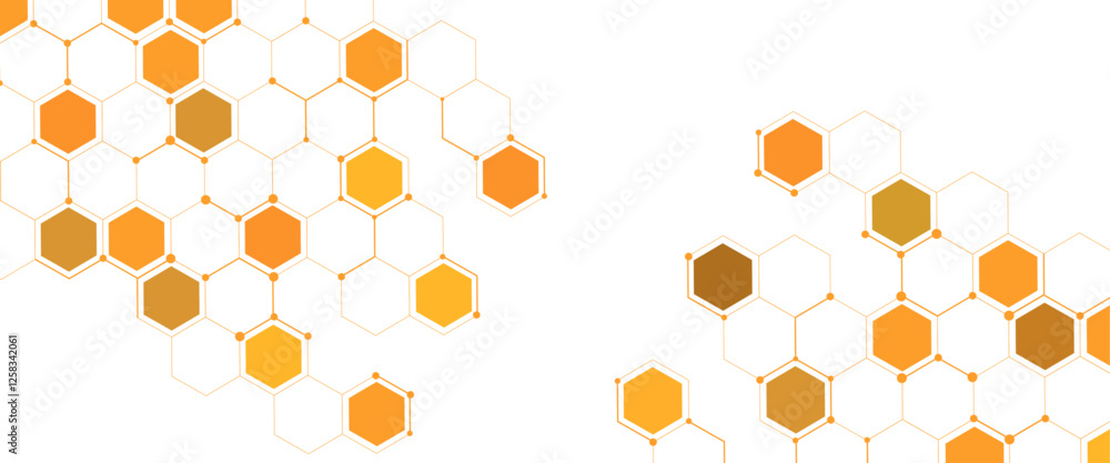 Aufkleber modern hexagonal elements geometric abstract background