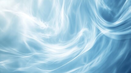 Obraz premium A serene abstract design featuring flowing blue smoke or mist, creating a calming atmosphere that evokes feelings of tranquility and peace.