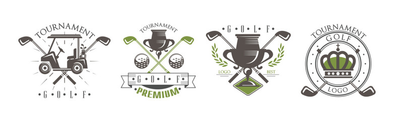 Golf Club Logo and Label Design Vector Set