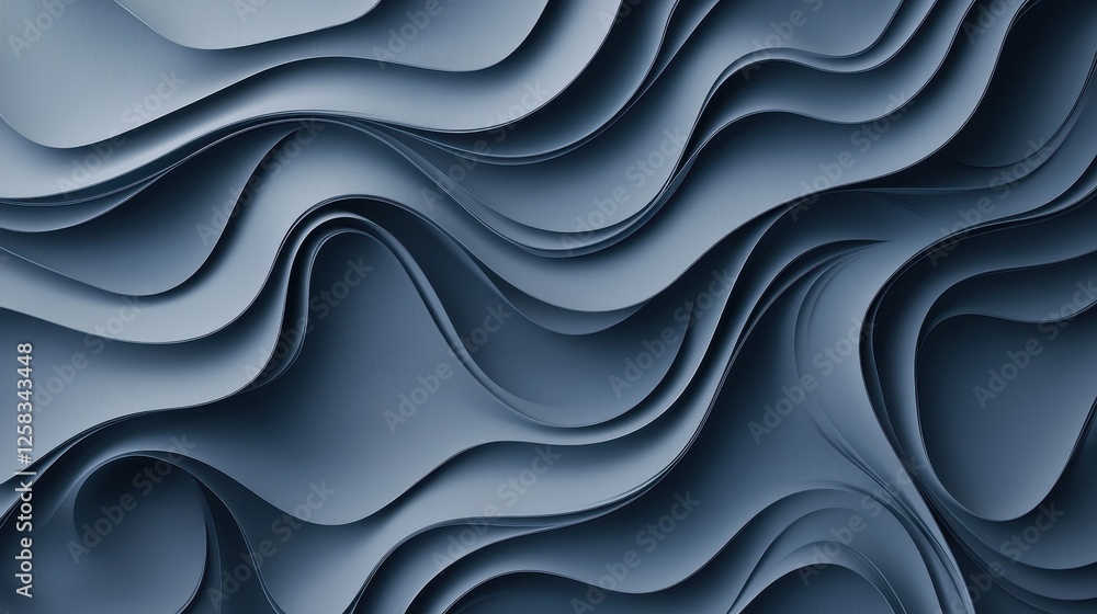 Poster abstract indigo fluid layers backdrop for modern design element