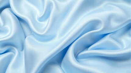 Obraz premium soft light blue pillowed satin fabric with plush texture, smooth and luxurious finish perfect for serene and sophisticated design backgrounds