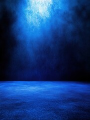 Abstract blue background with soft lighting.