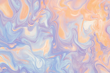 Obraz premium A soft pastel abstract background with blended peach, lavender, and sky blue tones. A gentle and elegant design, perfect for relaxation, beauty, and aesthetic themes. High-resolution and seamless.