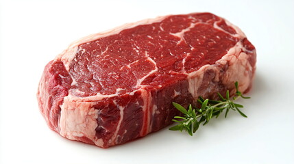 Obraz premium raw meat on a white background