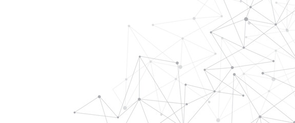 Abstract background for innovation technology geometric pattern with connecting the dots and lines for banner design