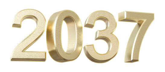 Golden Number 2037 New Year