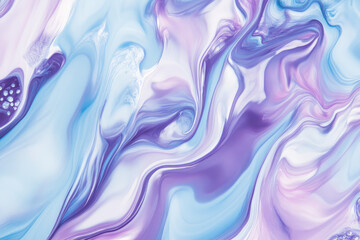 Fototapeta premium A soothing combination of cool blue, lavender, and silver abstract background with smooth gradients and delicate transitions. Calming, ideal for wellness, meditation, or beauty visuals.