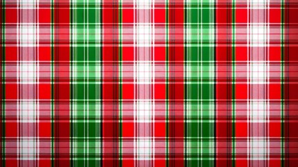 Fototapeta premium Red and Green Plaid Pattern Textile Background for Holiday Decor