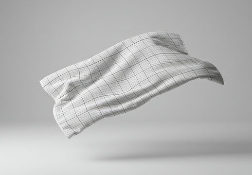 Floating Extended Towel Mockup