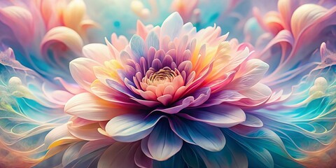 Fototapeta premium Pastel Abstract Floral Portrait Photography: Dreamy Flower Designs