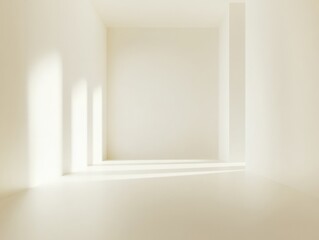 Clean Minimalist Space with Natural Light and Architectural Simplicity Abstract Interior Design
