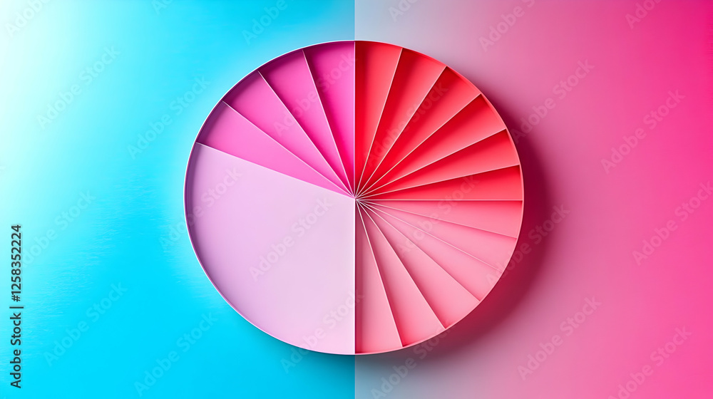 Poster abstract circle graph with gradient colors. colorful infographic design for presentation. possible u
