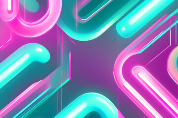 A vibrant combination of neon pink, teal, and electric blue with glowing lines and flowing patterns. Fun, energetic, and perfect for tech or entertainment-themed visuals.