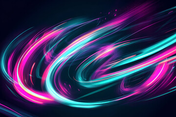 A vibrant mix of neon pink, teal, and purple with glowing edges and energetic brush strokes. Fun, lively, and perfect for creative or entertainment visuals.