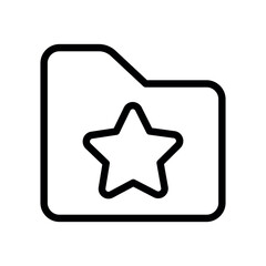 folder star vector icon