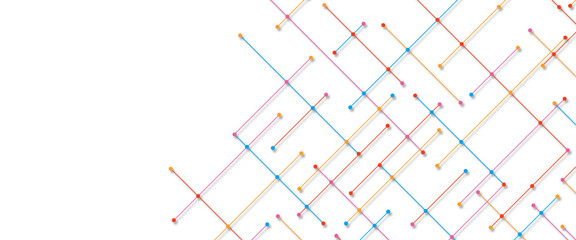 Vector modern abstract with dots and lines with geometric technology.